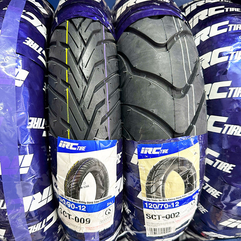 VỎ IRC SCT009 90/90-12 TL - SCT002 120/70-12 TL