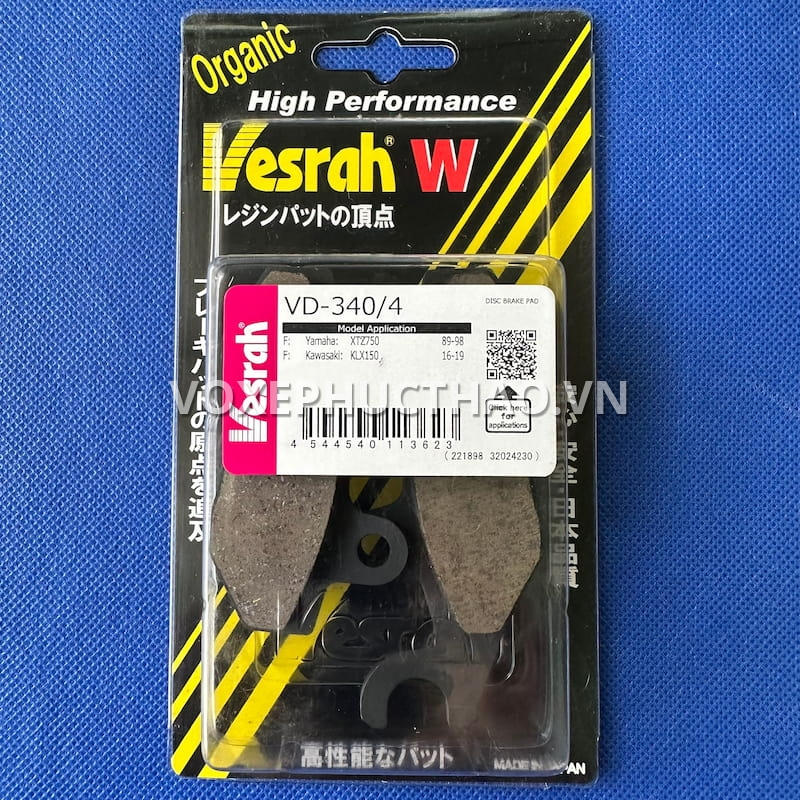 VESRAH BỐ THẮNG ĐĨA SAU TRIUMPH T100 / T120 / STREET TWIN / STREET SCRAMBLER / THRUXTON 1200R / TIGER 1200