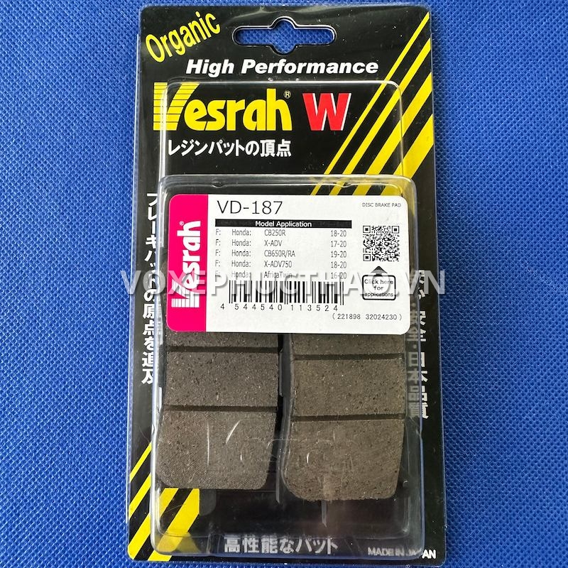 VESRAH BỐ THẮNG ĐĨA TRƯỚC CB150R / CB300R / CB650R / CBR650R / X-ADV 750 / AFRICA TWIN