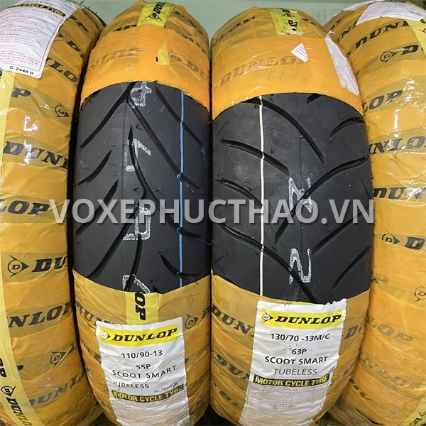 DUNLOP SCOOTSMART 110/90-13 TL vỏ sau 130/70-13 TL
