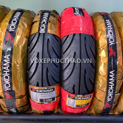 YOKOHAMA S501 TL Vỏ trước 110/70-12 TL - vỏ sau 120/70-12 TL